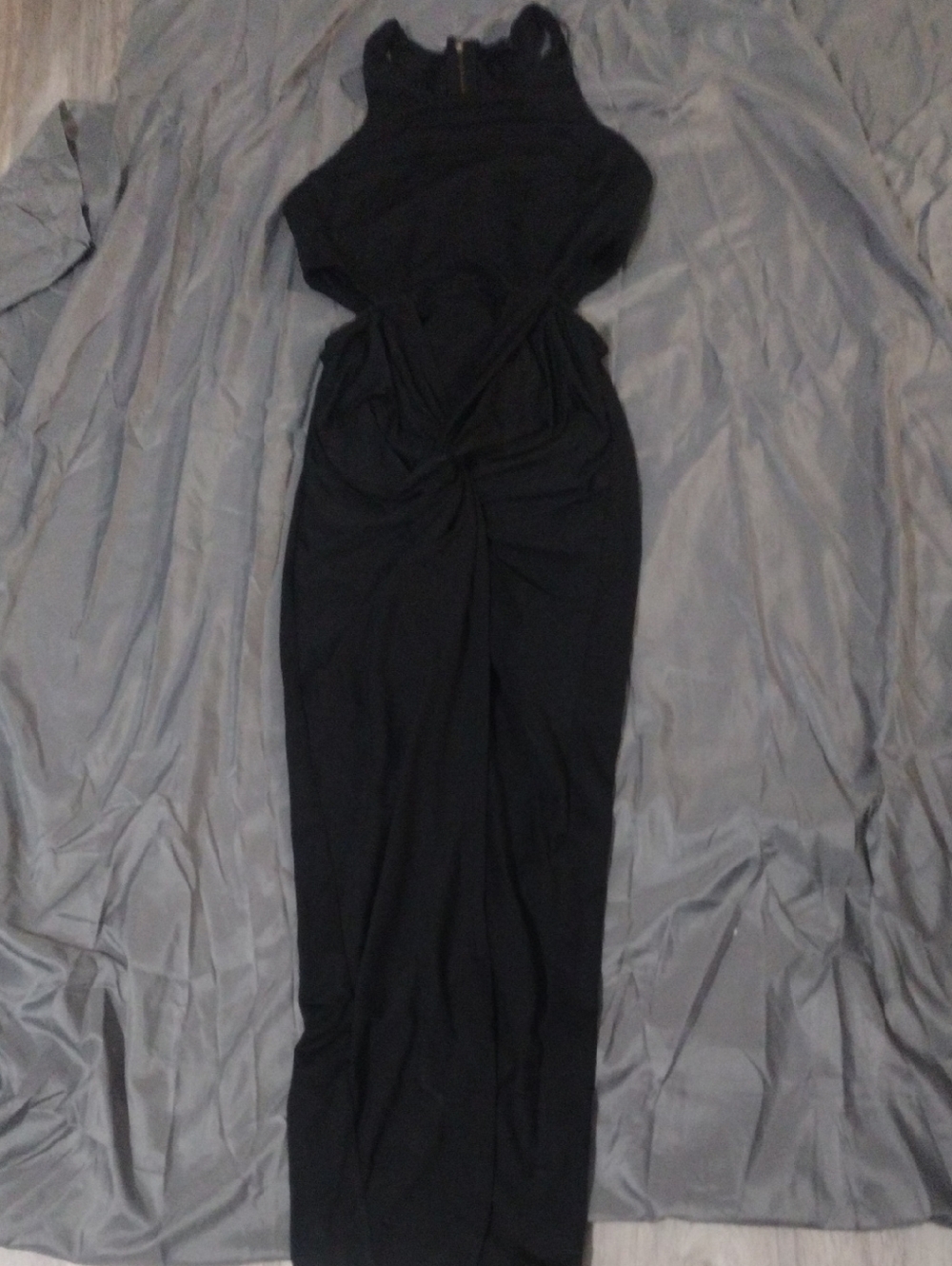 Miss Avenue Black Dress with Gold Trim Label